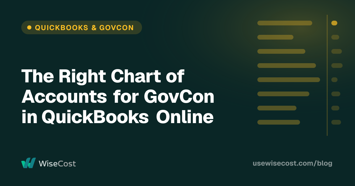 The Right Chart of Accounts for GovCon in QuickBooks Online