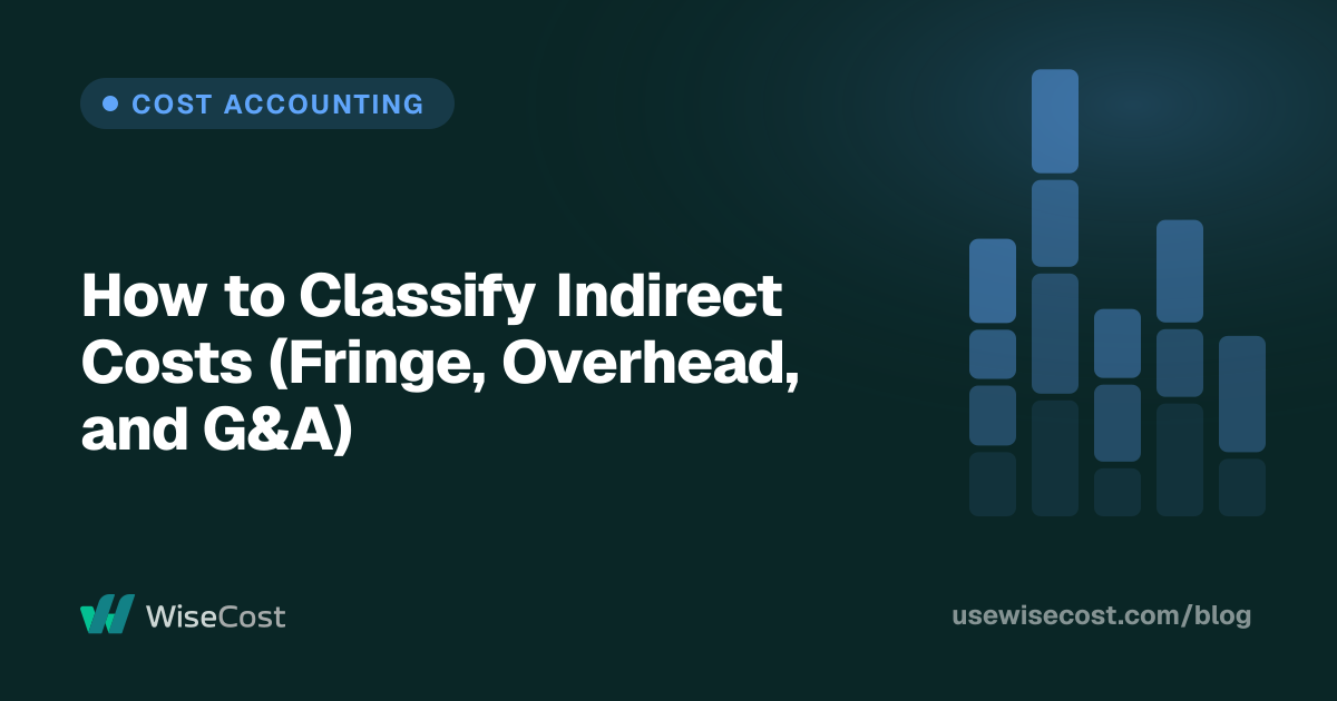 How to Classify Indirect Costs (Fringe, Overhead, and G&A)