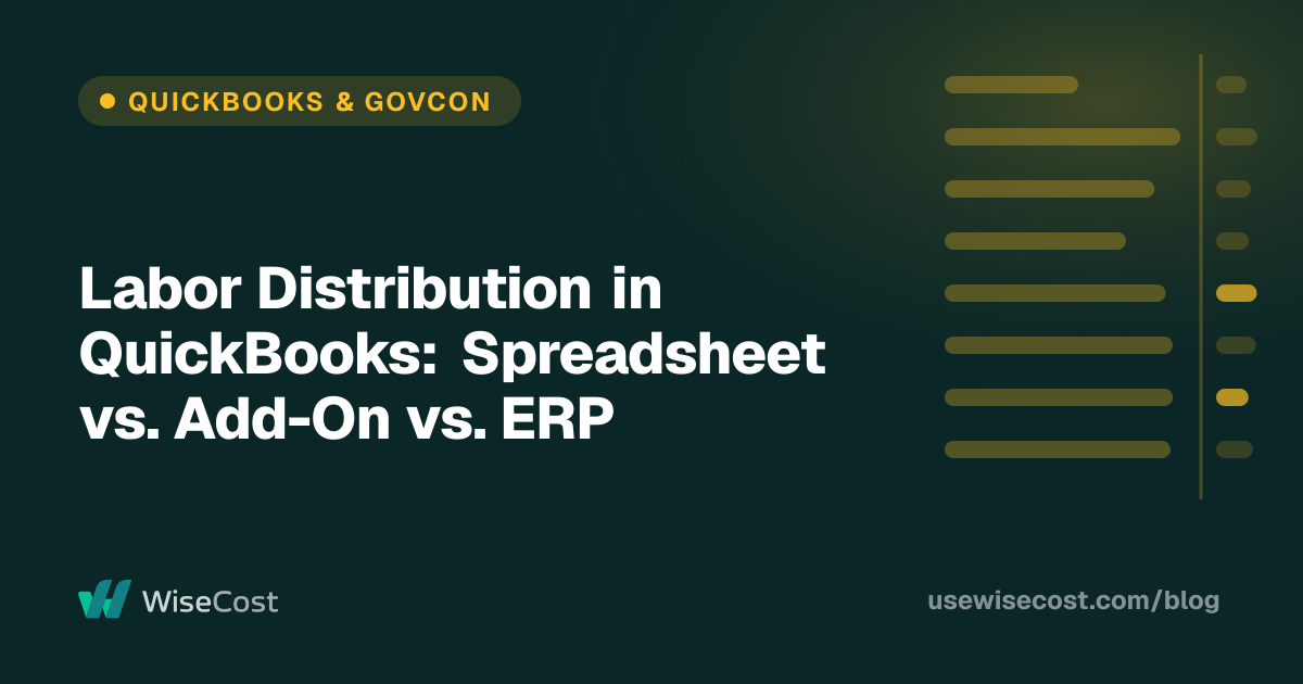 Labor Distribution in QuickBooks: Spreadsheet vs. Add-On vs. ERP