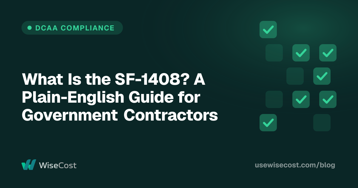 What Is the SF-1408? A Plain-English Guide for Government Contractors
